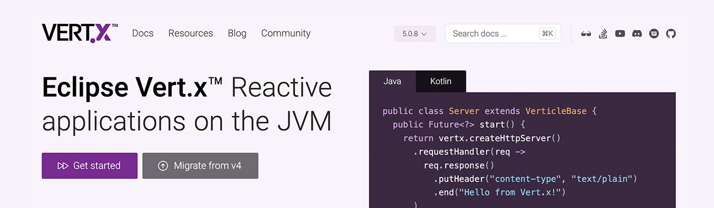 Vert.x website Vert.x website